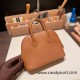 Hermes mini bolide Chevre 37/Gold Full Handmade 024