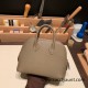 Hermes mini bolide Chevre 8C/ Elephant Grey Full Handmade 026