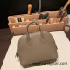 Hermes mini bolide Chevre 8C /Elephant Grey Full Handmade 027