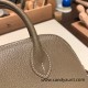 Hermes mini bolide Chevre 8C /Elephant Grey Full Handmade 027