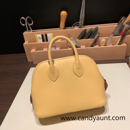 Hermes mini bolide Chevre 1S Foin Full Handmade 031