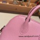 Hermes mini bolide Chevre X9 /Mauve Sylvestre Full Handmade 033