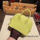 Hermes mini bolide Chevre R9 /Jaune Bourgeon Full Handmade 034