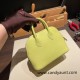 Hermes mini bolide Chevre R9 /Jaune Bourgeon Full Handmade 034