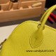 Hermes mini bolide Chevre 9R/Lime Full Handmade 036