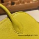 Hermes mini bolide Chevre 9R/Lime Full Handmade 036