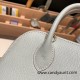 Hermes mini bolide Chevre 80 /Pearl Grey Full Handmade 046