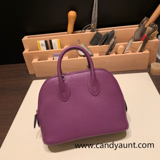 Hermes mini bolide Chevre P9 /Anemone Full Handmade 048