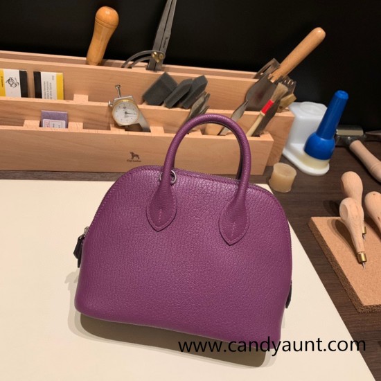 Hermes mini bolide Chevre P9 /Anemone Full Handmade 048