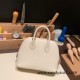 Hermes mini bolide Chevre 10 /Craie Full Handmade 049