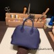 Hermes mini bolide Chevre M3/Blue Encre Full Handmade 050