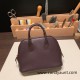 Hermes mini bolide Chevre 0G /Rouge Sellier & Framboise   Full Handmade 052