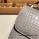 Hermes Constance 19cm Crocodile 80 /Pearl Grey (Gris Perle) 18cm Full Handmade