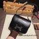 Hermes Constance 19cm Matte Alligator Crocodile 89 /Black (Noir) 18cm Full Handmade