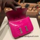 Hermes Constance 19cm Shiny Alligator Crocodile J5 /Rose Scheherazade 18cm Full Handmade