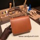 Hermes Constance 19cm Barenia 01 /Himalaya 18cm Full Handmade