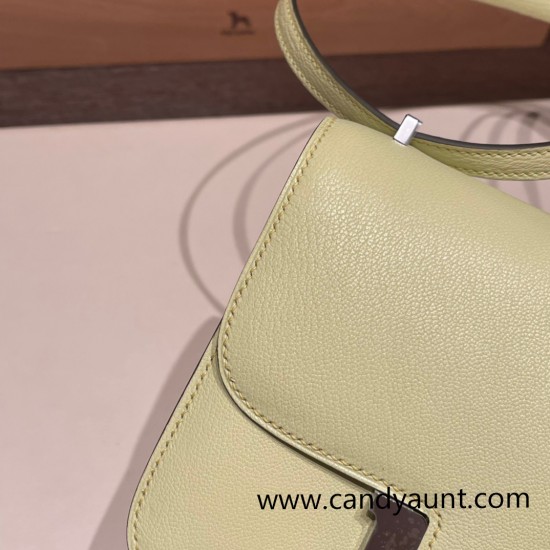 Hermes Constance 19cm Chevre R9 /Jaune Bourgeon 18cm Full Handmade