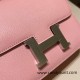 Hermes Constance 19cm Chevre 3Q /Rose Sakura Silver Hardware 18cm Full Handmade