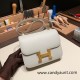 Hermes Constance 19cm swift 80 /Pearl Grey  Gold Hardware 18cm Full Handmade