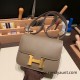 Hermes Constance 19cm Epsom 18/Étoupe Grey Gold Hardware 18cm Full Handmade