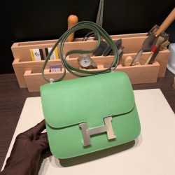 Hermes Constance 19cm Epsom 3I /Vert Criquet Gold Hardware 18cm Full Handmade