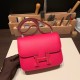 Hermes Constance 19cm Epsom 0D /Rose Mexico 18cm Full Handmade