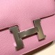 Hermes Constance 19cm Epsom X9 /Mauve Sylvestre Silver Hardware 18cm Full Handmade