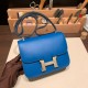 Hermes Constance 19cm Epsom 7P /Blue de Presse Gold Hardware 18cm Full Handmade