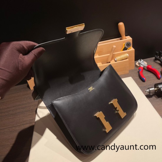 Hermes Constance 24cm box 89 /Black (Noir) Gold Hardware 1