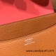 Hermes Constance 24cm Evercolor 1H /Toffee& K4/Rose d’eteSilver Hardware 4