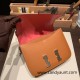 Hermes Constance 24cm Evercolor 1H /Toffee& K4/Rose d’eteSilver Hardware 4