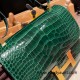 Hermes Constance 24cm Shiny Alligator Crocodile 67 /Vert Fonce Gold Hardware 5