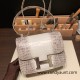 Hermes Constance 24cm Matte Crocodile Niloti 01/ Himalaya Silver Hardware 6