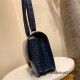 Hermes Constance 24cm Alligator Crocodile N7 /Blue Tempete Silver Hardware 7