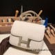 Hermes Constance 24cm epsom10 /Craie Silver Hardware 14