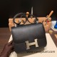 Hermes Constance 24cm Epsom 89 /Black (Noir) Silver Hardware 15