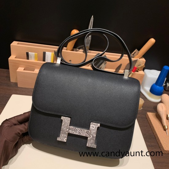 Hermes Constance 24cm epsom 89 /Black (Noir) 34