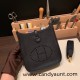 HERMES TPM Mini Evelyn Clemence 89 /Black (Noir) GoldHardware