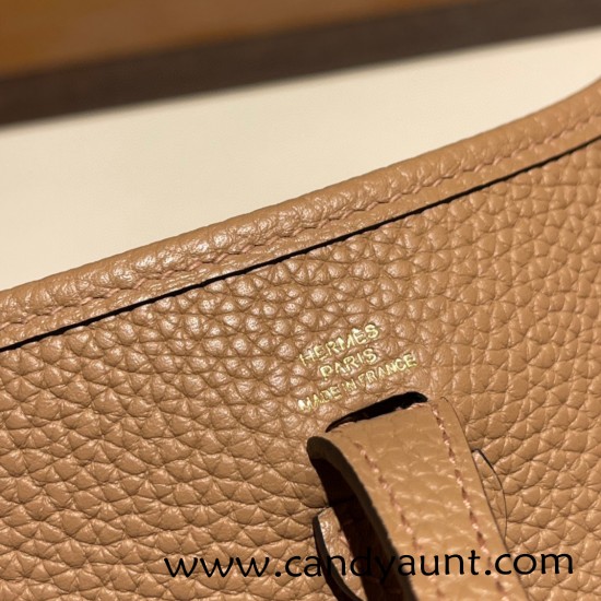 HERMES TPM Mini Evelyn Clemence 0M/Chai GoldHardware