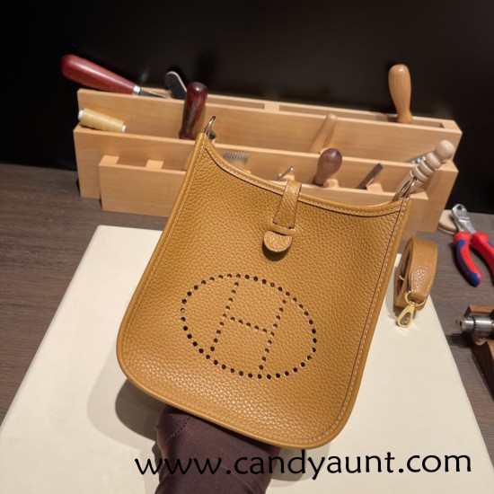 HERMES TPM Mini Evelyn Clemence 2S /Sesame GoldHardware