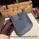 HERMES TPM Mini Evelyn Clemence 2Z/ Blue nuit GoldHardware