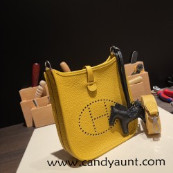 HERMES TPM Mini Evelyn Clemence 9D /Jaune Ambre  