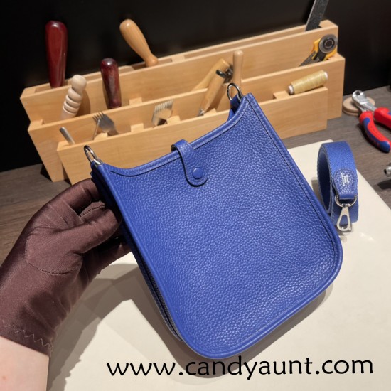 HERMES TPM Mini Evelyn Clemence 7T/ Blue Electric