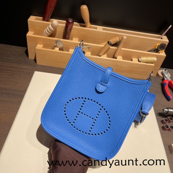 HERMES TPM Mini Evelyn Clemence B3 /Blue Zanzibar