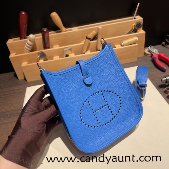 HERMES TPM Mini Evelyn Clemence B3 /Blue Zanzibar