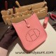 HERMES TPM Mini Evelyn Clemence K4/Rose d’ete SilverHardware