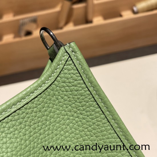 HERMES TPM Mini Evelyn Clemence 3I /Vert Criquet