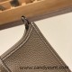 HERMES TPM Mini Evelyn Clemence 18 /Étoupe Grey SilverHardware