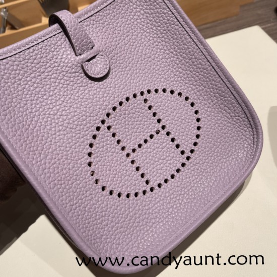 HERMES TPM Mini Evelyn Clemence 5H Cyclamen