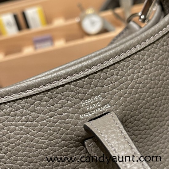 HERMES TPM Mini Evelyn Clemence 8F /Etain SilverHardware